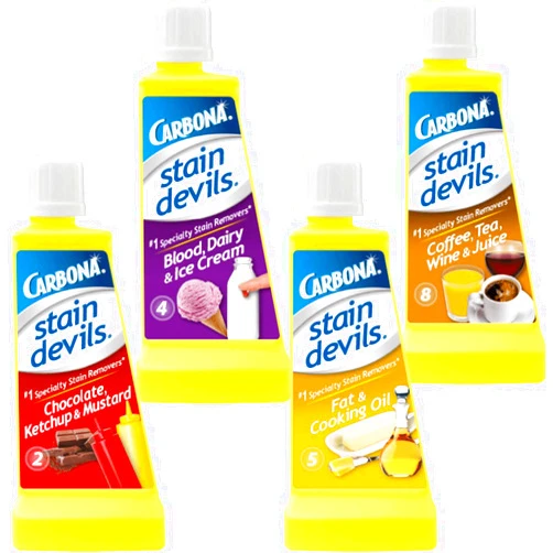 Carbona Liquid Stain Devil Food Clean Up Combo Set | Spot Stain Remover for Clothes