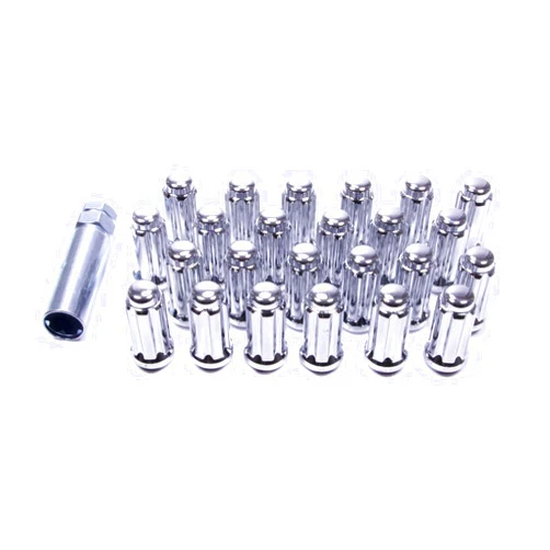 Gorilla Automotive 26144HT Small Diameter Duplex Acorn Chrome 6 Lug Kit (14mm x 1.50 Thread Size) - Pack of 24