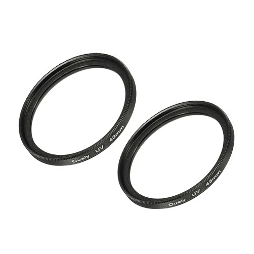 MECCANIXITY UV Lens Filters, 43mm Slim Frame Multi-Coated Protective Lenses Filter for Camera Photography Accessories, Pack of 2