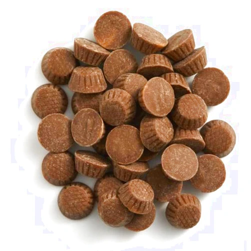 BakeDeco Mini Milk Chocolate Peanut Butter Cups, Replacement for Callebaut Gertrude Hawk 1 Pound