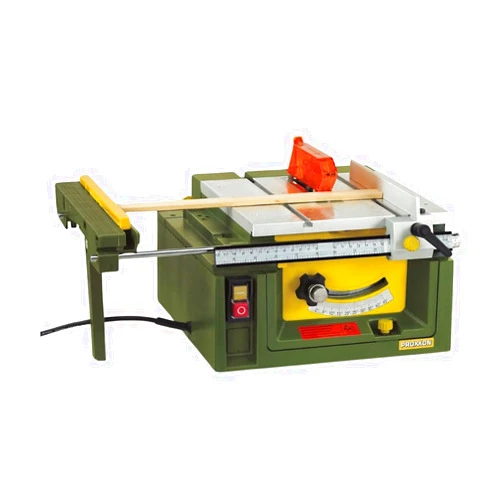 Proxxon Table Saw Fet for Precision Cuts - Adjustable Blade, Extendable Table, Low Noise Motor, 110-120V AC - 37070