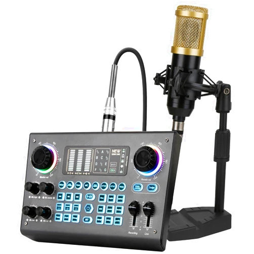 Hosabely Podcast Equipment Bundle Kit With XLR Microphone Kit, Recording Studio Equipment, Perfect for Recording, Live Gaming, Streaming, Guitar with PC, Laptop, Smartphone