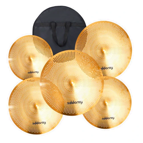 Eddaray Low Volume Cymbal Pack, Mute Cymbal Set 14'Hihats Pair+16