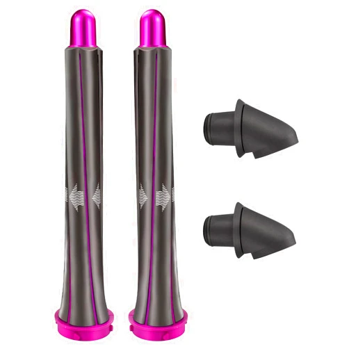 Dxyue 1 Pair 20mm/0.78 inch Long Hair Curling Barrels + 2 Upgraded Adapter Attachments for Dyson Supersonic Hair Dryer HD01 HD02 HD03 HD07 HD08, Hair Tool Accessories for Multiple Hair Styles