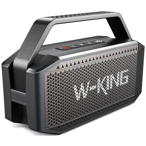W-KING Bluetooth Speaker, 80W PEAK IPX6 Waterproof Loud Portable Bluetooth Speaker Wireless with 2 Full-Range Drivers/Rich Bass,2 Pairing/30H/U-Disk/TF Card/AUX/EQ, Party Boombox Outdoor Large Speaker