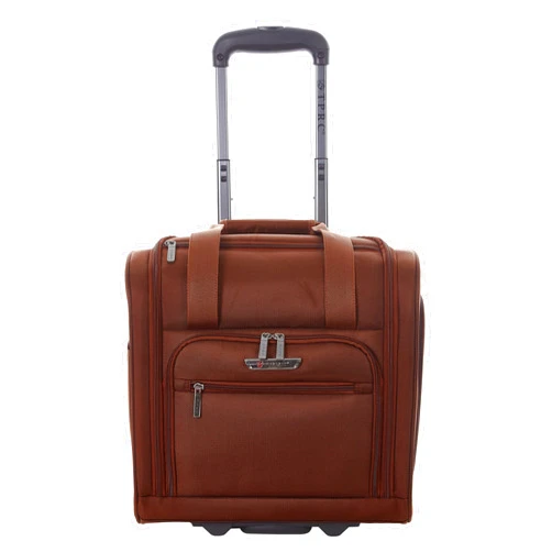 TPRC 15-Inch Smart Under Seat Carry-On Luggage with USB Charging Port, Brown, Underseater Underseater 15-Inch Brown