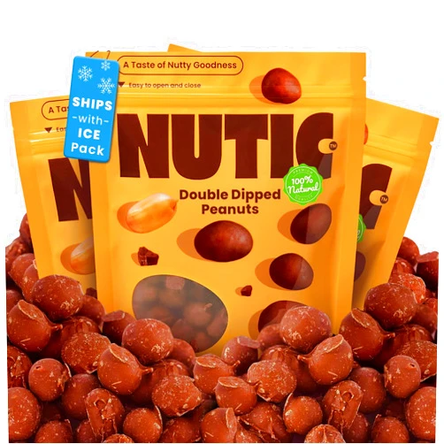 Nutic Milk Chocolate Covered Peanuts - 3 Lb. Double Dipped Premium Gourmet Milk Chocolate Peanuts Perfect for Snacks & Gifts, Made in USA - (Pack of 1)