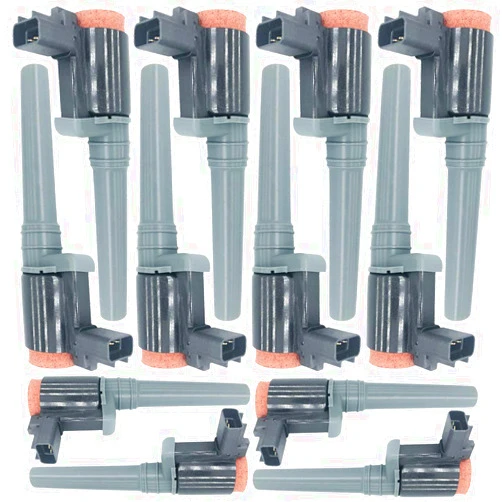 DMCOIL 3 Pins Set of 12 Ignition Coil Pack For Aston Martin DB7 Coupe Convertible Vantage Volante Vanquish AM2 AM3 AJ6HT Engine V6 V8 V12 1994-2004 OEM XR1U-12A366-AB (12)