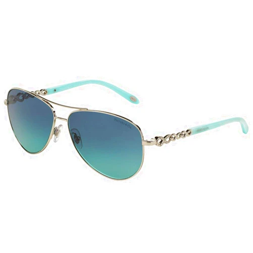 Tiffany & Co. Tiffany TF3049B - 6001-9S Silver TF3049B Pilot Sunglasses Size 58mm