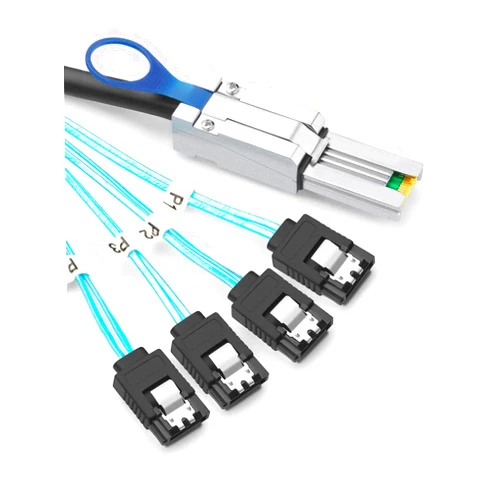 CableCreation Mini SAS 26Pin (SFF-8088) Male to 4 SATA 7Pin Female Cable, Mini SAS Host/Controller to 4 SATA Target/Backplane, 2M / 6.6FT