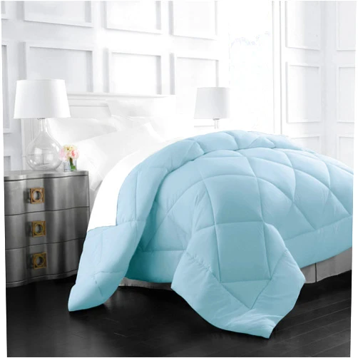STAR DECOR Italian Finish Luxurious & Soft 3 Piece Comforter 300 GSM 100% Egyptian Cotton 1000 Thread Count Pattern Solid (Twin, Sky Blue,Solid)