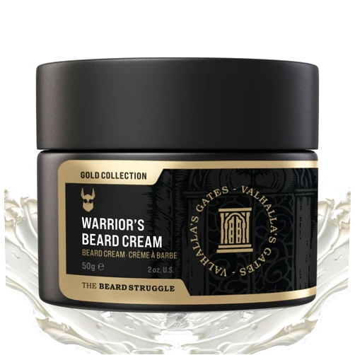 The Beard Struggle Beard Cream by Beard Struggle-Valhalla's Gates Beard Butter Moisturizer & Softener for Men-Hydrated with Avocado & Jojoba Oils-Beard & Mustache Growth Cream 50g