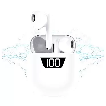 IDAKODU Wireless Earbuds, Bluetooth 5.0 Headphones with Charging Case, 3D Stereo Earpods Air Buds in-Ear Ear Buds with Deep Bass Touch Control Earphones, Open Lid Auto Pairing for Android/Samsung/Apple iPhone White