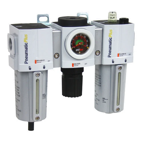 PneumaticPlus PPC4-N04G-Q1 Compressed Air Filter Regulator Lubricator Combo 1/2
