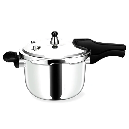 Peterboo Stainless Steel Pressure Cooker, Peterboo 4 Quart Induction Compatible Thickened Pressure Cooker with Spring Valve Safeguard Devices, Compatible with Gas & Induction Cooker 2-3 Members Use
