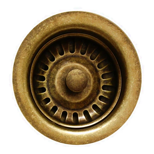 Whitehaus Collection Whitehaus RNW35L-WBRZ 3-1/2-Inch Basket Strainer for Deep Fireclay Applications, Weathered Bronze