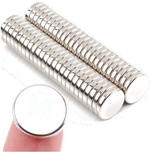 MIN CI 50 Pcs Super Strong Neodymium Magnets Disc, 15 x 3 mm Decorative Round Fridge Rare Earth Magnets, Fun Small Refrigerator Magnets for Whiteboard, Cute Locker, Crafts Dry Erase Board