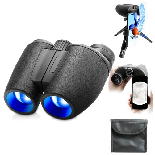 Kenpiko 8x30 Powerful Binocular for Adults with Tripod, High Resolution HD Binoculars for Adults with Phone Adapter, Waterproof Compact Binoculars for Bird Watching, Hiking, Travelling Hunting