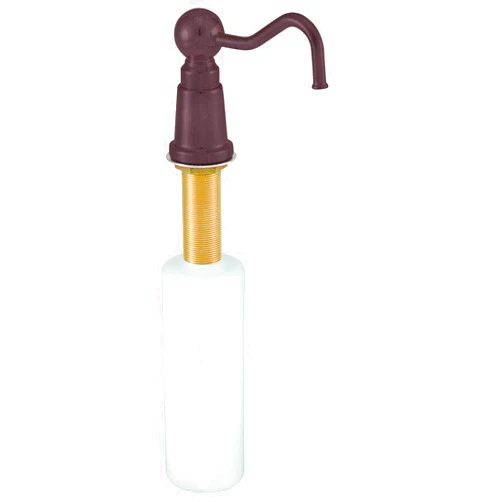Westbrass D2175-12V Country Modern Farmhouse Style Kitchen Sink Deck Mounted Liquid Soap/Hand Sanitizer Dispenser with Refillable 12 oz Bottle, Victorian Bronze