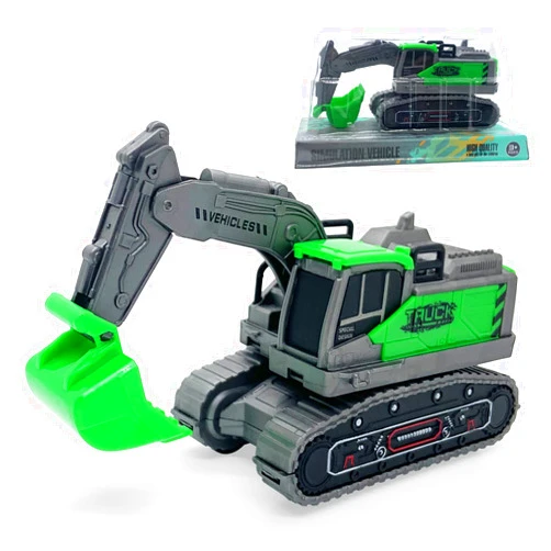 Ropipala Excavator Construction Toy Truck for 3 Year Old Boys Girls Kids, Toddler Cars Beach Sand Toys Bulldozer Digger Truck, Friction Powered Truck Building Vehicle Toy for Birthday Gift