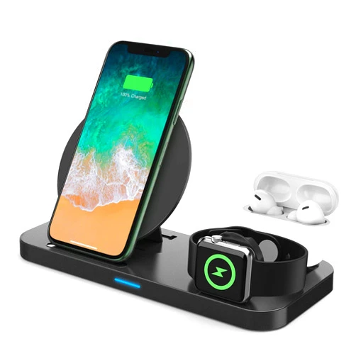 Mikikin Wireless Charger, 3 in 1 Qi-Certified Wireless Charging Station for AirPods/Apple Watch Series 5/4/3/2/1, Fast Wireless Charging Stand for iPhone 11/11 Pro/11 Pro Max/XS Max/XR/X/Samsung