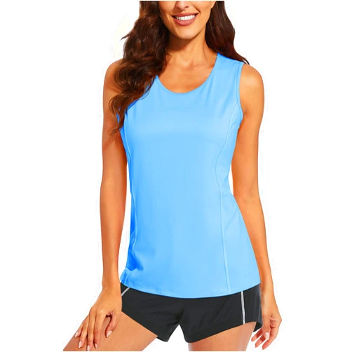 MAGCOMSEN Women's Sleeveless Workout Shirts UPF 80+ Dry Fit Running Wicking Tank Tops Athletic Gym Summer Tops