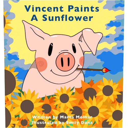 Marta Molnar,Emily Dana Vincent Paints A Sunflower