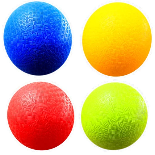AppleRound 8.5-inch Dodgeball Playground Balls, Pack of 4 Balls with 1 Pump, Official Size for Dodge Ball, Handball, Camps and Schools