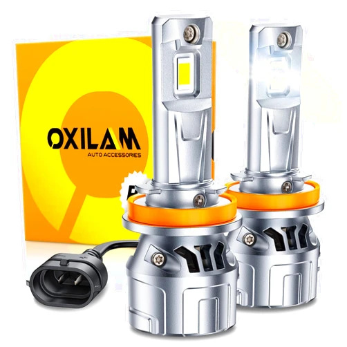 OXILAM Upgraded H11/H8/H9 Light Bulbs, 36000LM 6500K Cool White Fog Bulb Halogen Replacement, 5-Minute Install, Plug and Play, IP68, Pack of 2