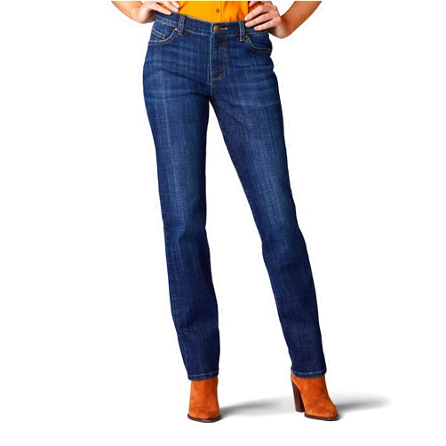 Lee Women's Petite Relaxed Fit Straight Leg Jean