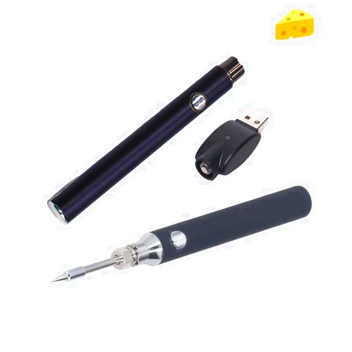 Generic UNIVERSAL Black 1100mAh Replacement Pen Battery Threaded Rechargeable USB for soldering, home repairs, and more with USB charger