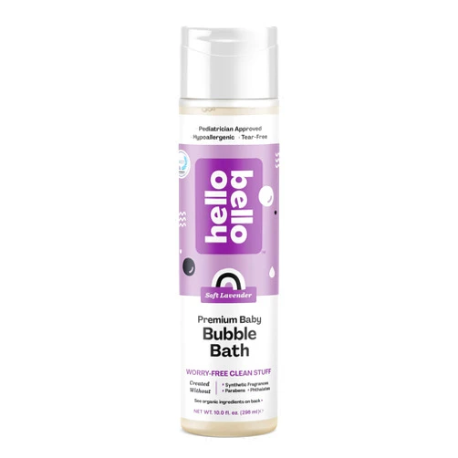 Hello Bello Bubble Bath - Gentle Hypoallergenic Tear-Free Formula for Babies and Kids - Vegan and Cruelty-Free - Soft Lavender Scented - 10 fl oz