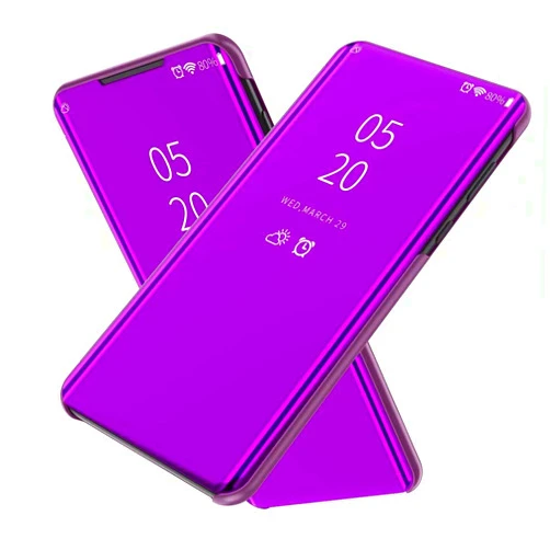 FanTings Case for Sony Xperia 1 III，Mirrored flip Smart Translucent case with Automatic Switch for Sony Xperia 1 III-Purple