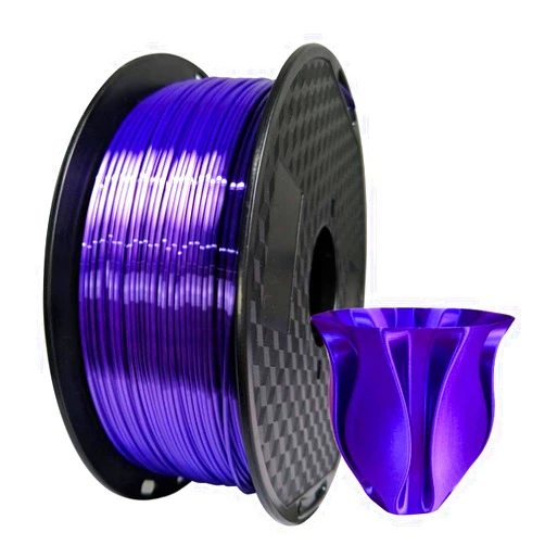 CC3D Silk Purple PLA Filament 1.75 mm 1KG 3D Printer Filament 2.2LBS Spool 3D Printing Materials Silky Shiny Dark Violet PLA Filament CC3D