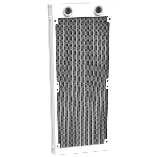 CLYXGS Water Cooling Radiator, 12 Pipe G1/4 Thread Heat Row Radiator 12 Pipe Aluminum Heat Exchanger Radiator for PC CPU Computer Water Cool System 240mm White