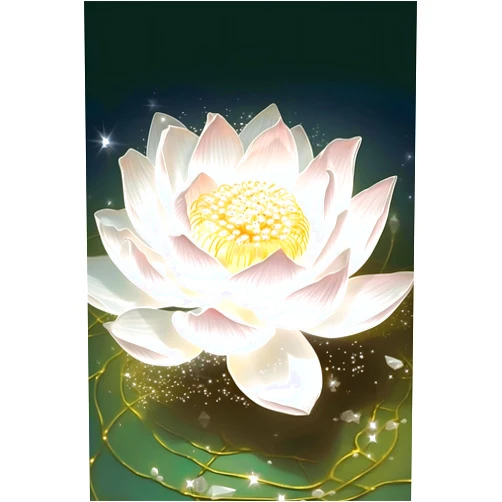 ZQNLO 5D Diamond Painting Kits - Waterlily Diamonds Art - Flower DIY Chic Full Circle Crystal Diamond Art Kit - for Home Decor 12x14 inch
