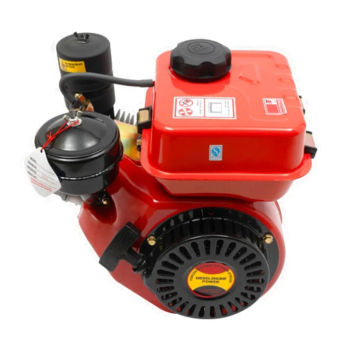 TITIDU Diesel Engine,4 Stroke Engine Single Cylinder Air Cooled For Small Agricultural Machinery,168F 196cc Single Cylinder Air Cooled Diesel Engine,Recoil Start System Diesel Motor(3HP）