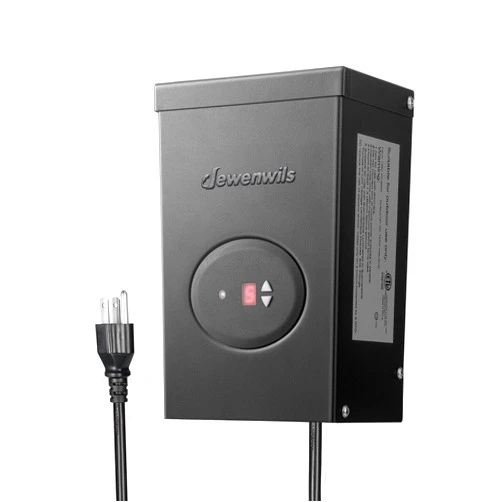 DEWENWILS 120W Low Voltage Landscape Transformer, Outdoor Transformer with Timer and Photocell Sensor, 120V AC to 12V AC, Weatherproof, for LED Lighting, Spotlight, Pathway Light, ETL Listed