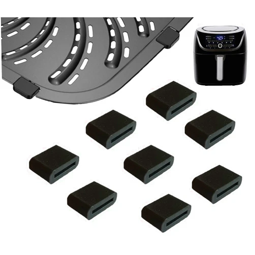 Chengziyue 8PCS Air Fryer Rubber Feet for PowerXL Vortex Pro 8QT/4QT/6QT Air Fryers, Upgraded Air Fryer Sililcone Rubber Bumpers Tabs Tips Sides Part Stoppers for PowerXL Vortex Pro Air Fryer Plus 8QT