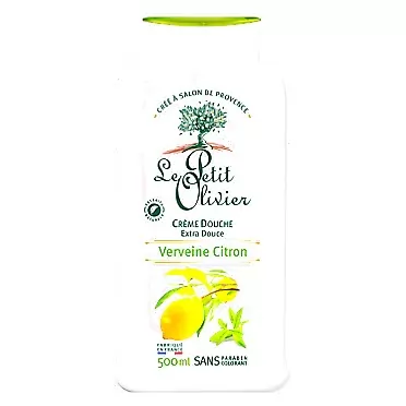 Le Petit Olivier Shower Cream - Verbena Lemon - Gently Cleanses Skin - Fresh and Moisturizing - pH Neutral - Dermatologically Tested - Free Of Soap and Dyes - 16.9 Oz