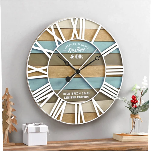FirsTime & Co. Maritime Planks Wall Clock, 24