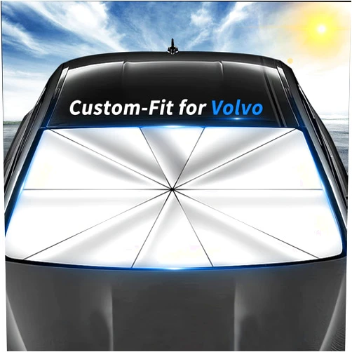 CHEPUNBHW Custom-Fit for Volvo Windshield Sun Shade Umbrella, 360°Rotation Bendable Car Umbrella Sunshade Cover UV Block Car Front Window, Designed for Volvo Accessories (for Volvo XC40)