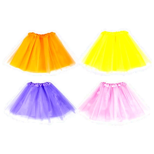 Koogel 4PCS Multicolor Tutu Skirts for Toddler Girls, 3-Layer Ballet Tutu Dress Up Game Birthday Party Costume