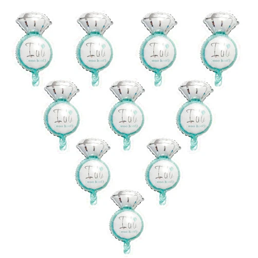 LMGERBUD 10Pcs I Do Ring Diamond Balloons for Engagement and Wedding Party Decoration