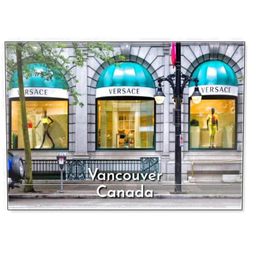Photomagnet Boutique Exterior Windows and Logo in Downtown Store, in Vancouver, Canada on, Fridge Magnet
