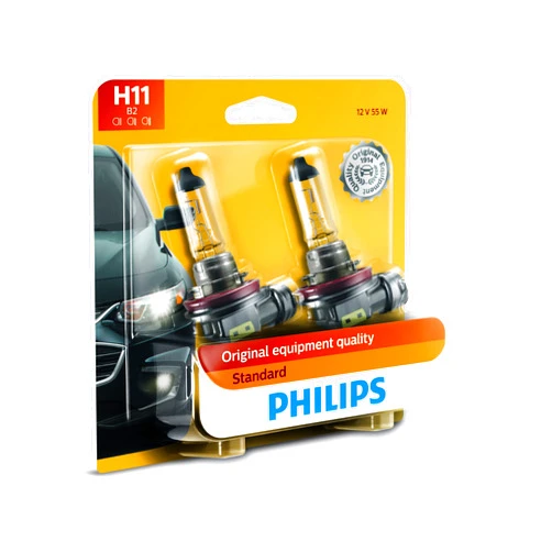 Philips Automotive Lighting PHILIPS - 12362B2 H11 Standard Halogen Replacement Headlight Bulb, 2 Pack