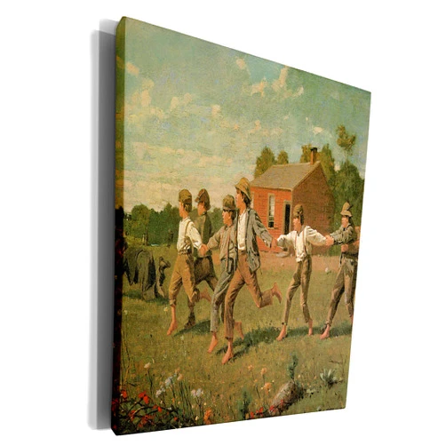 3dRose Museum Grade Canvas Wrap - Snap the Whip by Windlow Homer American Artist BLN American Art Fine Art Collection
