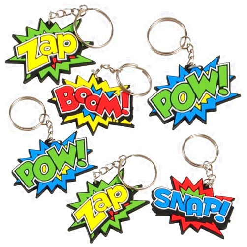 ArtCreativity Superhero Keychains, Pack of 12, Super Hero Party Favors, Birthday Party Supplies, Goodie Bag Fillers, Prize for Boys and Girls
