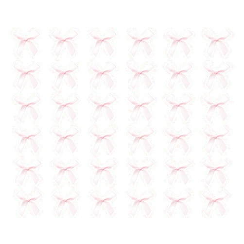 Tupalizy Ribbon Bows Mini Satin Fabric Bows Flowers for DIY Craft Sewing Scrapbooking Wedding Christmas Party Favors Bakery Treat Gift Box Decoration Packaging, 40x40x10mm, 50PCS (Pink)