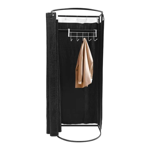 ATOLOMOTOR Portable Fitting Room with Shading Curtain,Modern Clothing Store Fitting Room,Removable Temporary Privacy Dressing Tent for Indoor Outdoor Shopping Mall (Black)